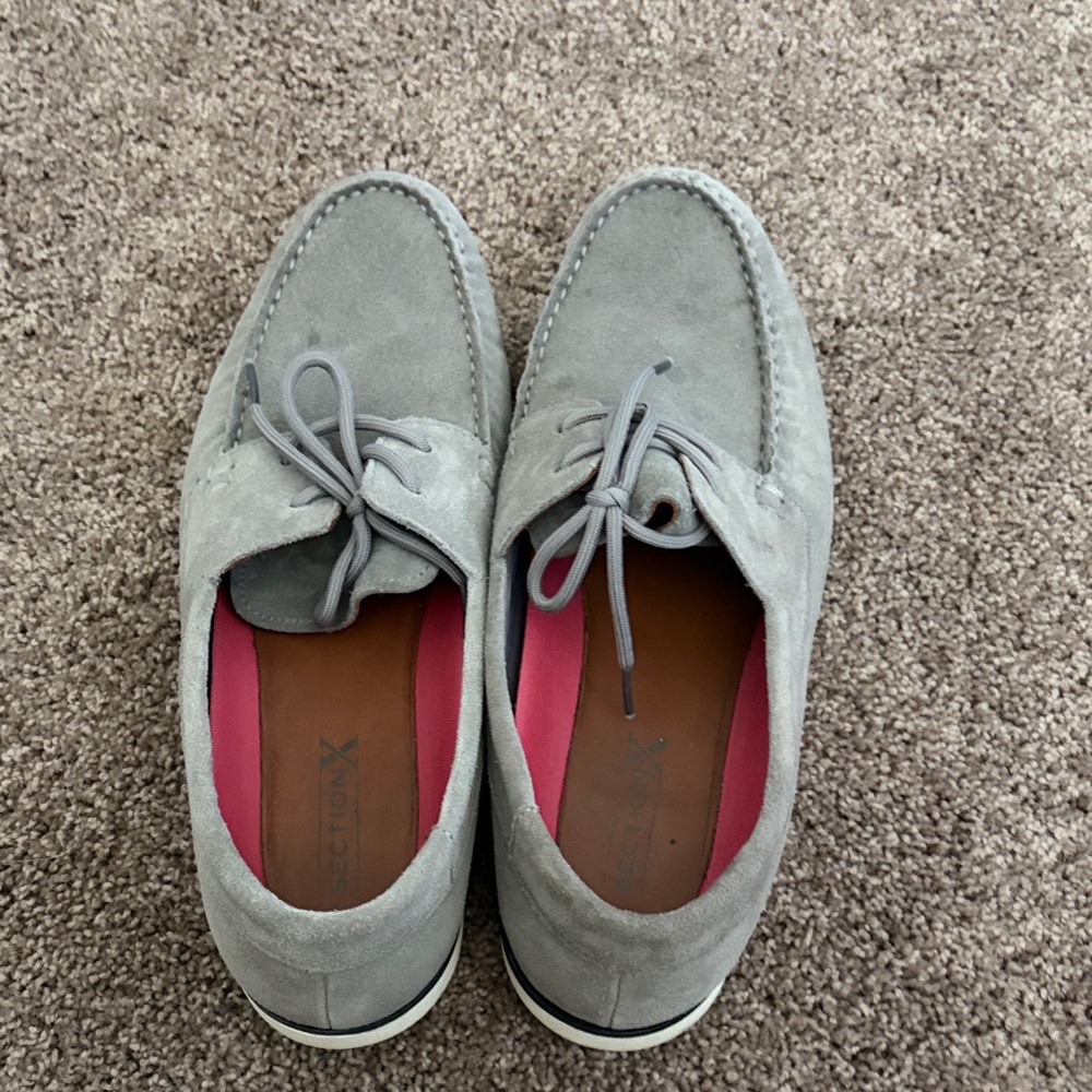 Gray Suede Men's Boat Shoes